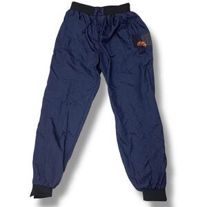 Nike Track Pants Mens LG Blue Black Lined